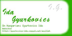 ida gyurkovics business card